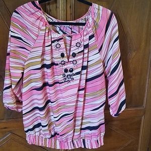 🛍👠  New York & Company Beaded Blouse